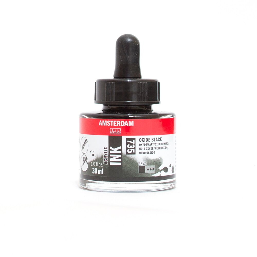 Amsterdam, Ink, Acrylic, Art & School, Acrylic, 30ml, 266260, Oxide Black